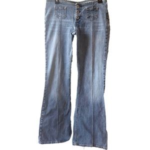 Silver Jeans Canada Low Rise 3 Buttons Size 30 Vintage Y2K Medium Wash 90s Unif